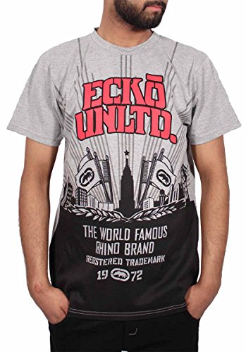 Max Edition Urban Designer   Camiseta deportiva de algodón de manga corta con cuello redondo para hombre, color negro, rojo, azul marino, blanco, Gris 3, S