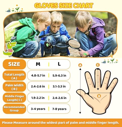 Image of Pixel Panda Winter Kids Warm Sports Gloves for Running Outdoor Boys Girls?Blue-S?