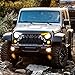 Allinoneparts Front Grill Compatible with 2007-2018 Jeep Wrangler JK JKU, Shark Grille w/DRL Turn Signal Lights, Matte Black