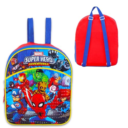 Spiderman Mini Backpack for Boys - Bundle with 11" Marvel School Bag for Toddlers Plus Stickers, Water Bottle, More | Spiderman Small Backpack for Kids2