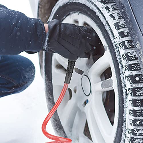 Hromee 1/4-Inch X 10Ft Polyurethane Recoil Air Hose With Fittings Compressor Hose With 1/4 In. Industrial Npt Coupler And Plug Kit, Red #TOP5