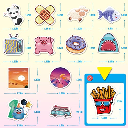 600pcs Water Bottle Stickers for Teens, Cute Vinyl Stickers Bulk for Adults, Waterproof Water Bottle Stickers for Kids, Stickers Pack for Skateboard,Laptop,1.4~1.8” - Thumbnail 2
