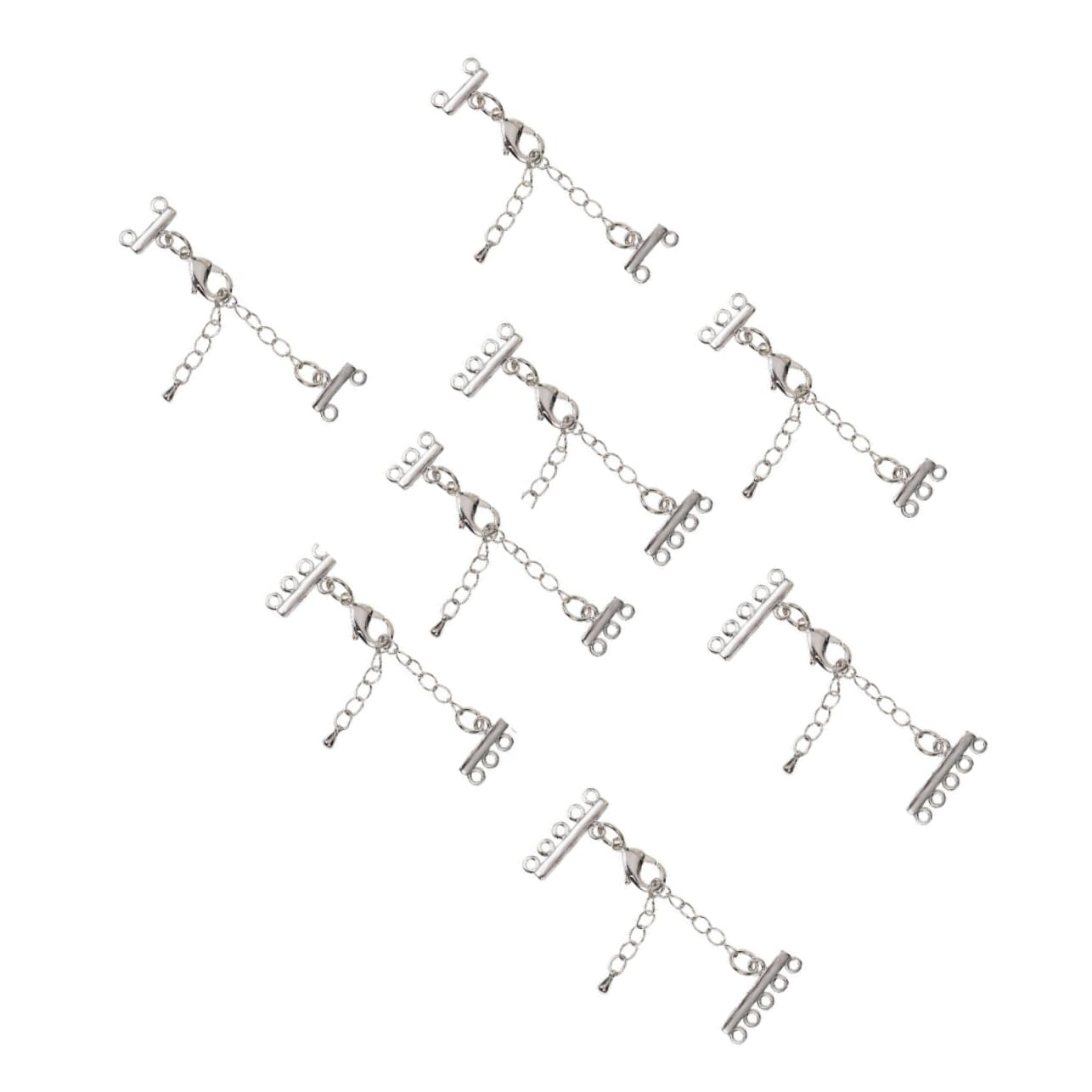Housoutil 2 Sätze Verlängerte Schwanzketteschnalle Verlängerung Für Edelstahlketten Schmuck Diy Ketten Halskette Liefert Armband Zubehör Rostfreier Stahl 8 Stücke * 2