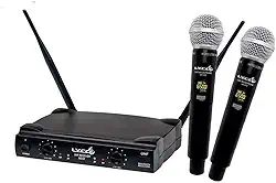 Microfone Sem Fio Lyco Profissional Duplo Uhf Uh02mm