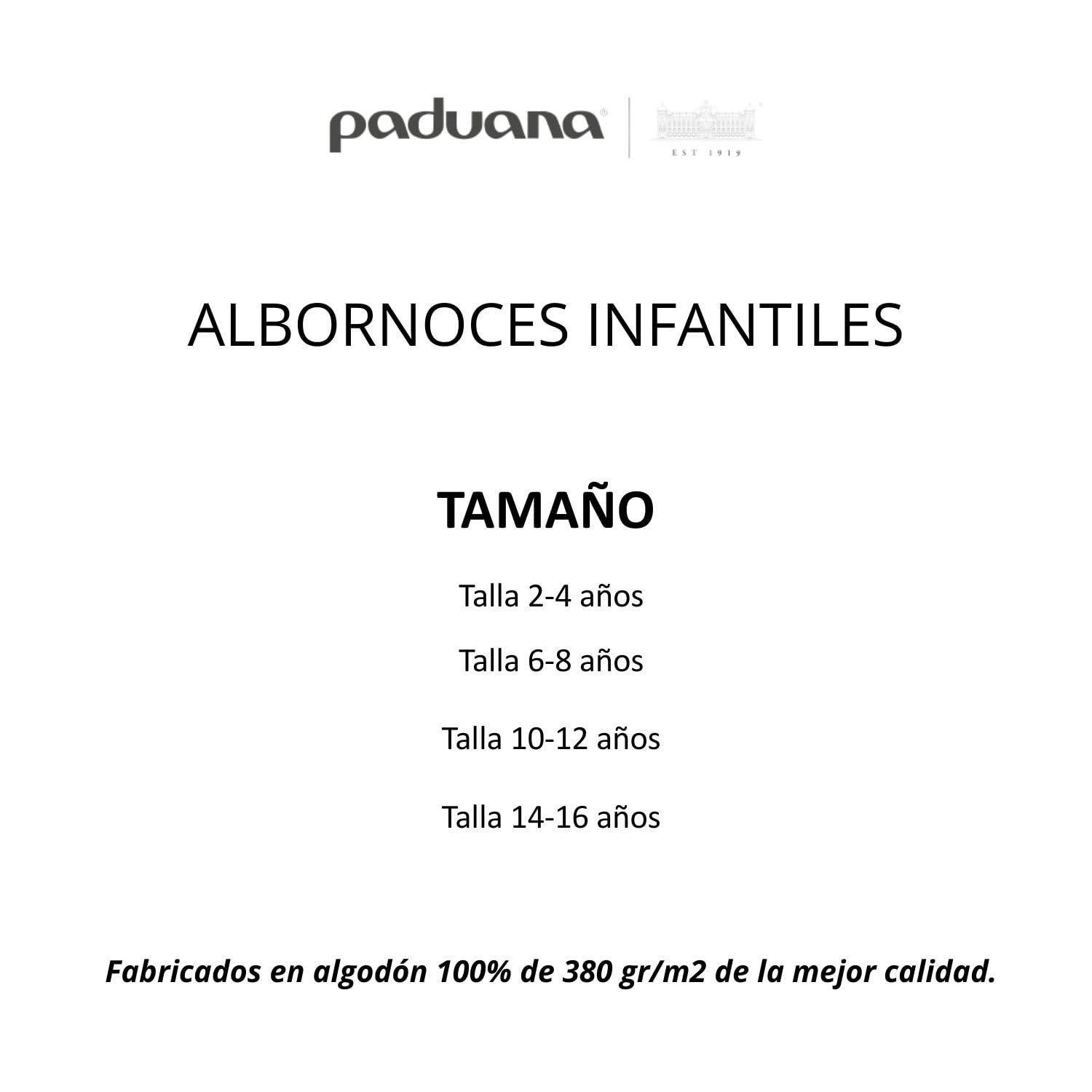 40° grados Albornoz infantil versátil y práctico, ideal para el uso diario en casa tras el baño o la ducha.