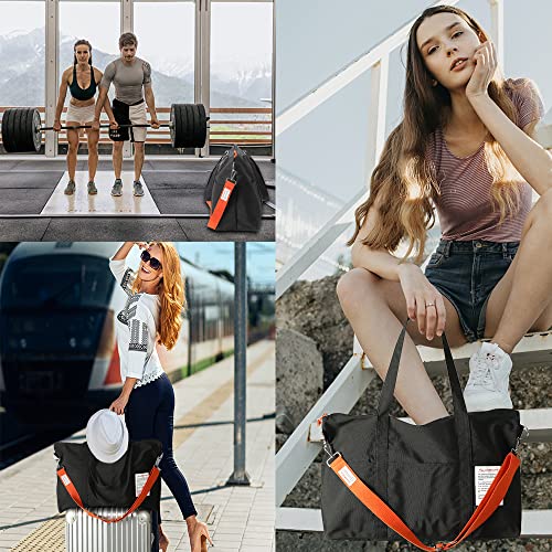 Weekender Bags For Women, Scandihome Travel Duffel Bags With Trolly Sleeve, Shoulder Carry On Overnight Bag Foldable Gym Bag Crossbody Bag With Adjustable Strap For Travelling, Sports, Hospital #TOP5
