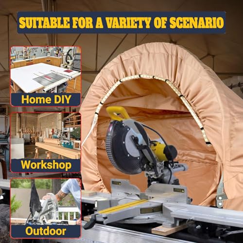Miter Saw Dust Hood with LED Light