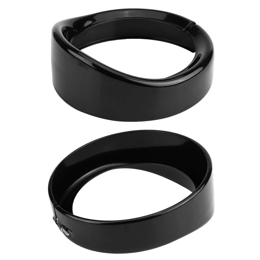 Akozon 7" cromato moto nero faro cerchio anello staffa visiera stile faro anello di rifinitura faro moto anello di rifinitura copertura per FLD Trike Road King