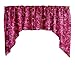 Zen Creative Designs Rosette 3D Raised Petal Swag Window Valance Home DÃ©cor Bedroom Nursery Kitchen Window (Fuchsia)