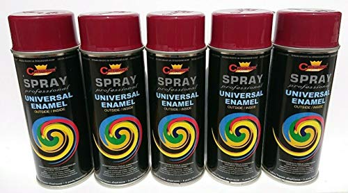 Sprühlack RAL Sprühfarbe Lackspray Spraydose 400ml - RAL 3005-5 Stück