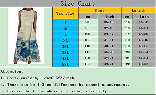 Womens Ronde Hals Swing Mouwloze Jurk Bloemenprint Cocktail Party Vintage Bloemenpatroon Een Lijn Midi Jurk, # 4, M