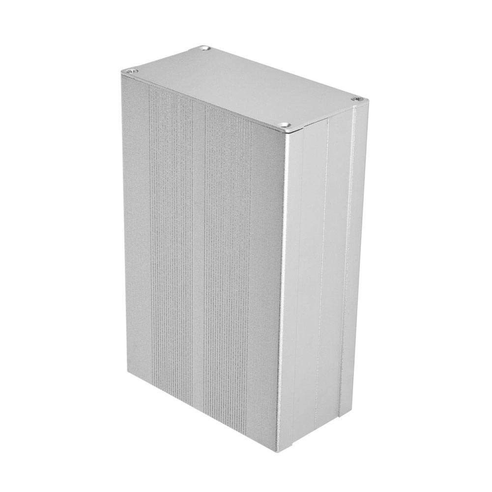 Boîtier en Alliage d'Aluminium pour Projet Electronique, Circuit Imprimé, Décodeur Shell Câblage, Sable Argent, 55x106x160mm