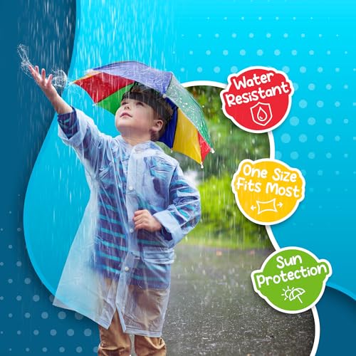 Windy City Novelties 13" Rainbow Umbrella Hat for Adults & Kids