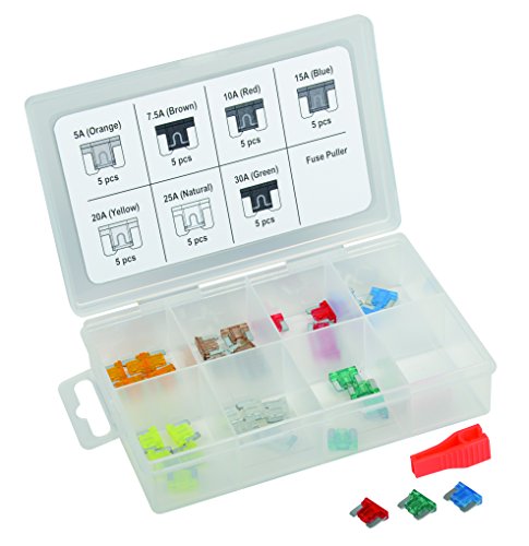 Mini fusible assortiment 36 pièces Titan outils 45237 low profile pour voiture