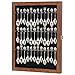 36 Souvenir Tea Spoon Solid Wood Display Case Rack Cabinet with Lockable Door Walnut Finish
