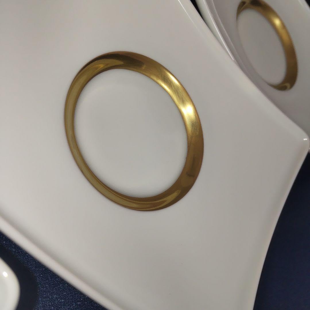 深川製磁 花ひょうたん 瓢箪 蓋付き 湯飲み 舟型 茶托 ホワイト 白磁 箱付