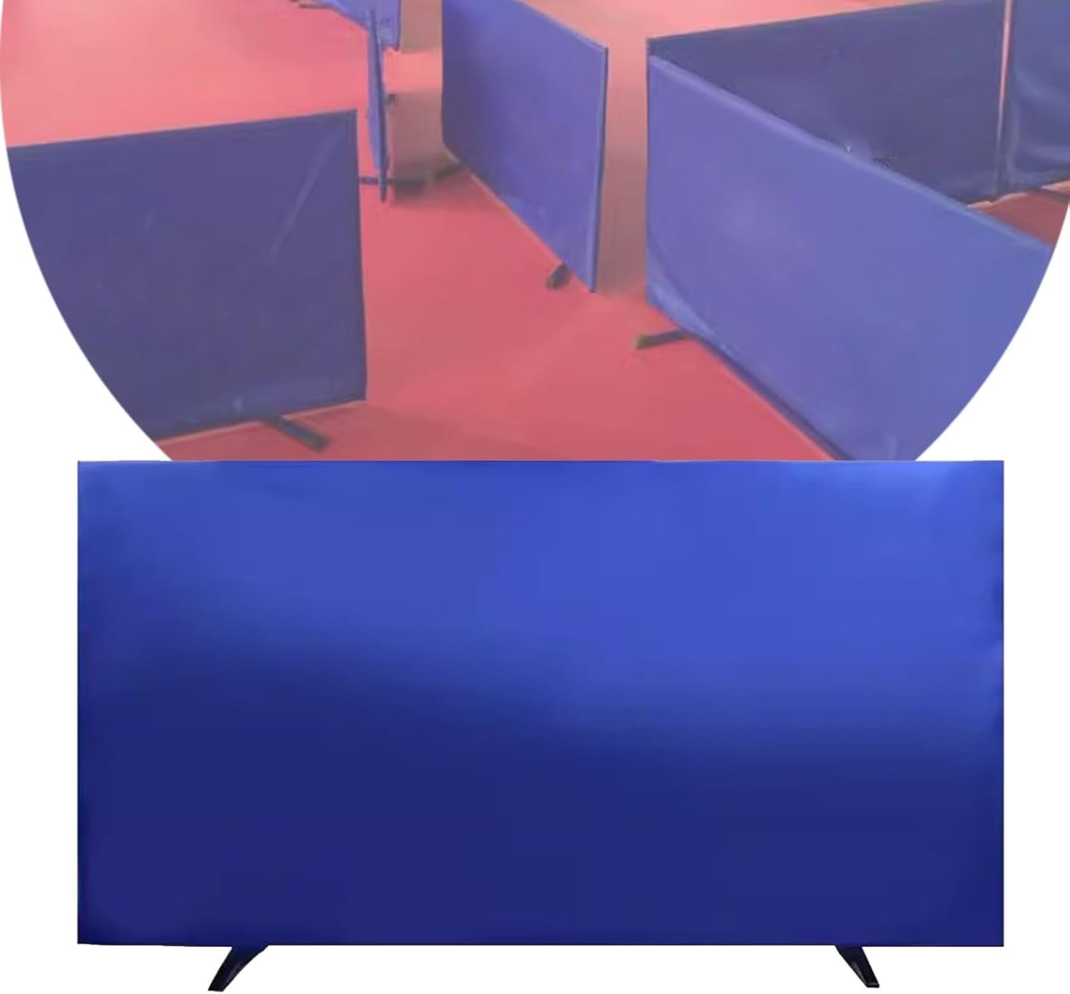 420D Oxford Cloth Table Tennis Court Barrier - Freestanding Protective Fence for Ping Pong Training and Competitions - Self-Study Baffle for Gyms