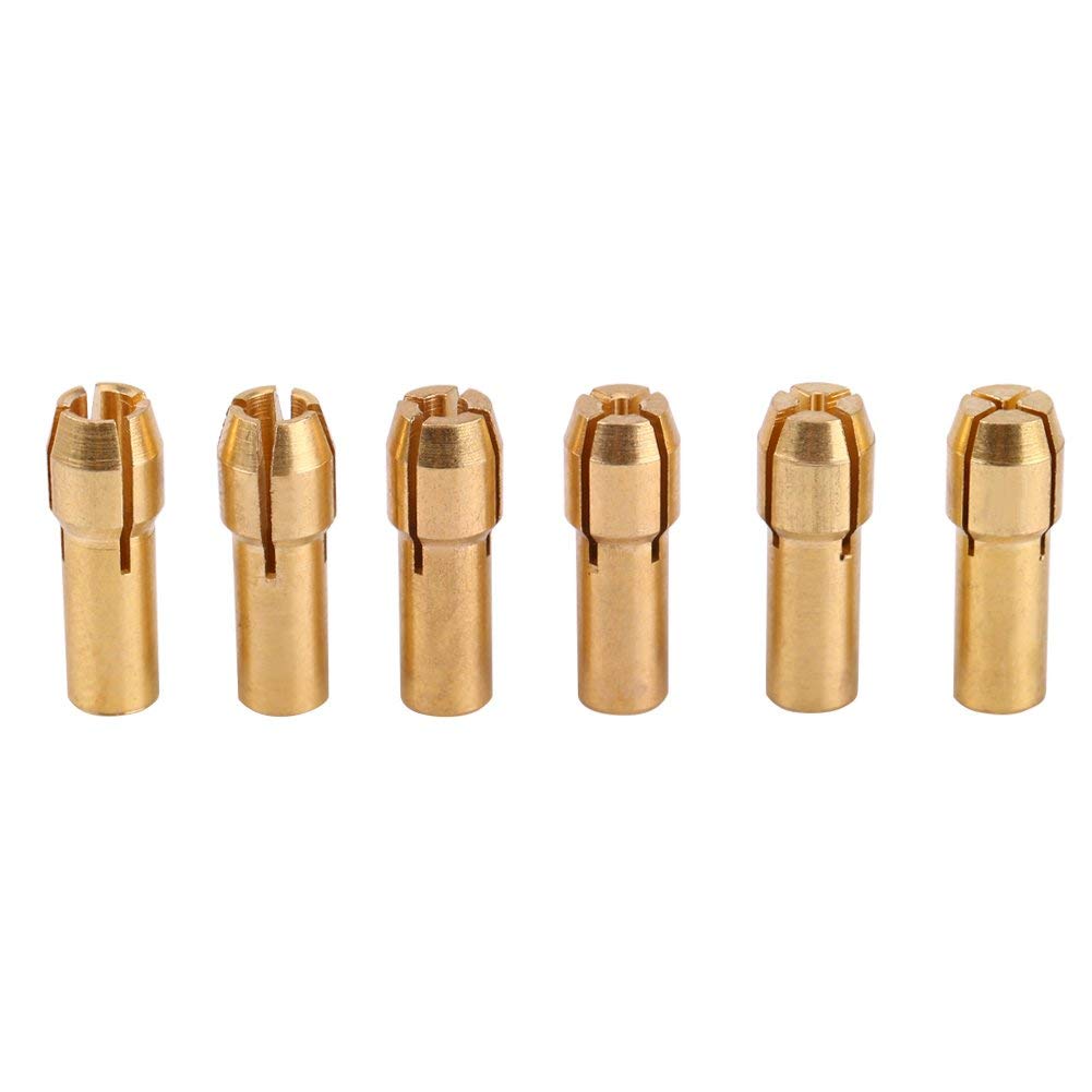 6 Sztuk/zestaw Tuleje Tulei Zaciskowej Narzędzie Obrotowe Tuleja Zaciskowa M8 * 0,75 Nasadka, w Tym Tuleje Tulejkowe 1mm-3,2mm z Czarnym Plastikiem M8 × 0,75 Pokrywa Pasuje do Narzędzi Obrotowych