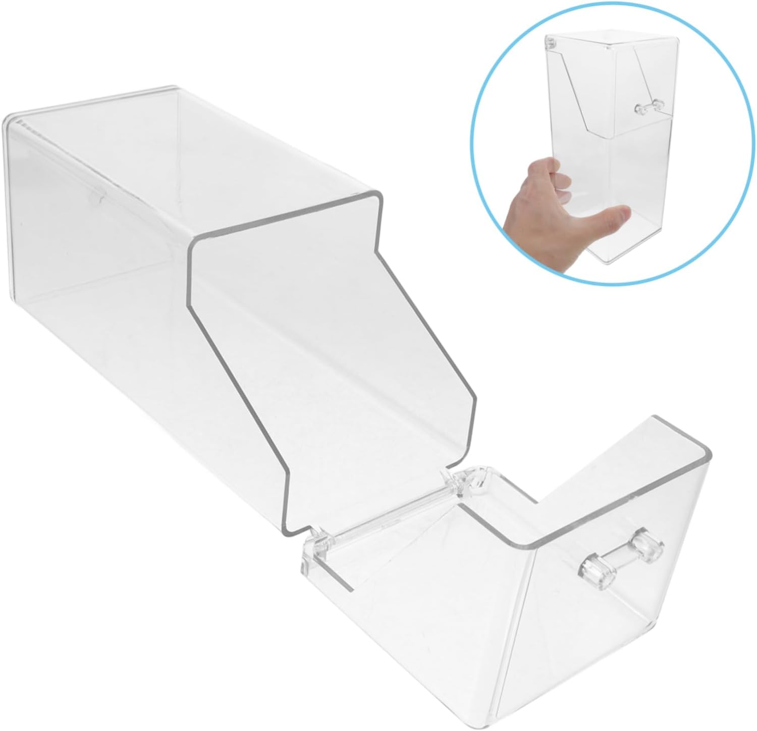 CHILDWEET Mask Dispenser with Cover Transparent Wall-mounted Storage Holder for Gloves and Face Masks Efficient Organizer for Home Lab Office and Kitchen