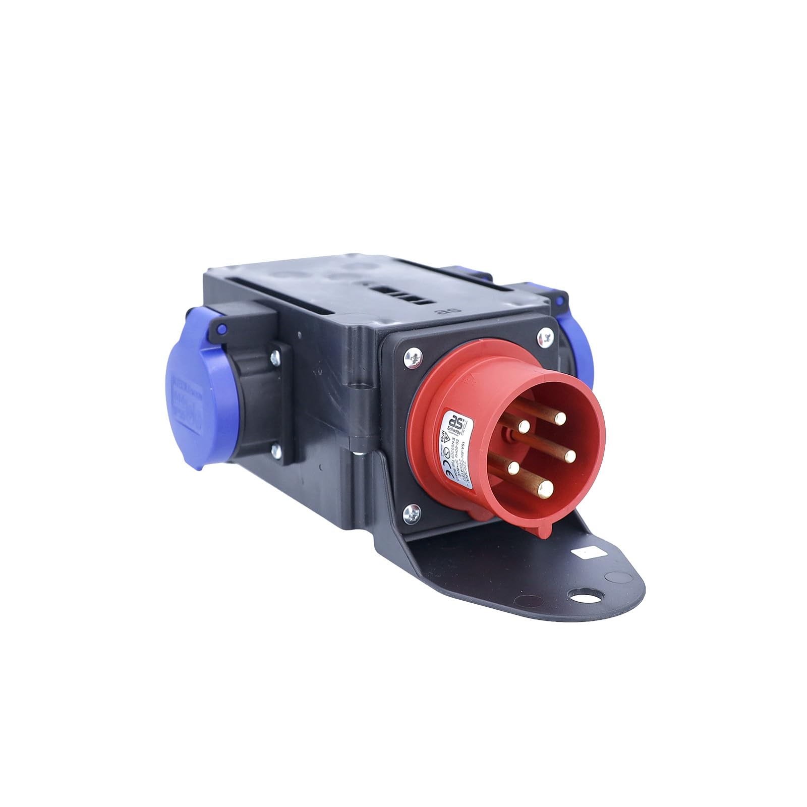 as - Schwabe Adapter MIXO CEE 16 A 400 V, 3 x T23 IP55, rozdzielnica prądu budowlanego, IP44 ochrona przed wodą rozbryzgową