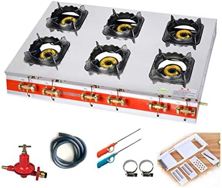 Gas Cooktop Liquefied Gas Claypot Stove/Manual Ignition At Medium Pressure Commercial Stove Gas Stove (2 burner) ()