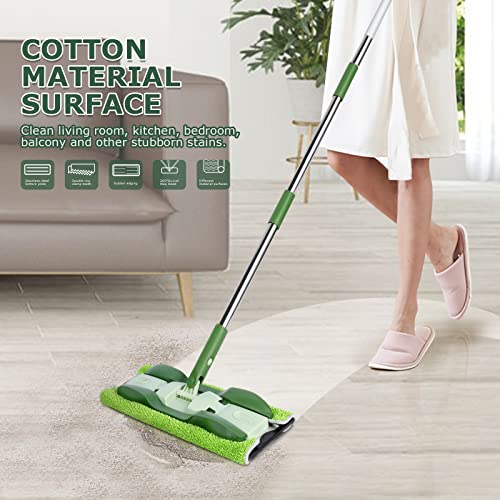 Masthome Wischmopp Bodenwischer mit Teleskopstiel und 4 Doppelseitig Wischpads.Mit Einer Stiellänge...
