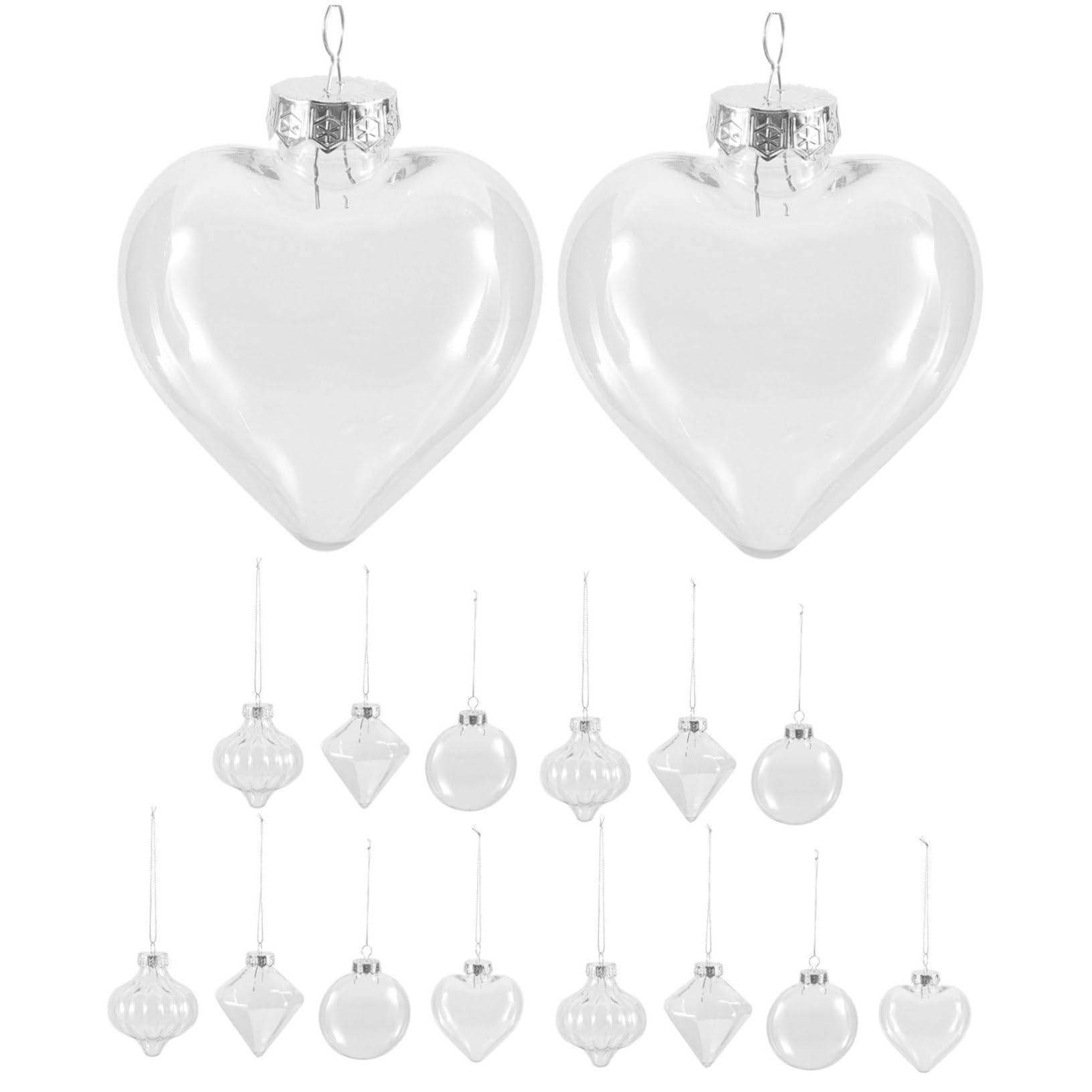 IMIKEYA 16pezzi Palline di Natale Trasparenti Sfere Decorative Riempibili Ornamenti Natalizi da Appendere all Albero di Natale Palline di Plastica Trasparente per Decorazioni