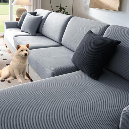 Housse de canapé extensible en L Color1 taille S protège-canapé lavable