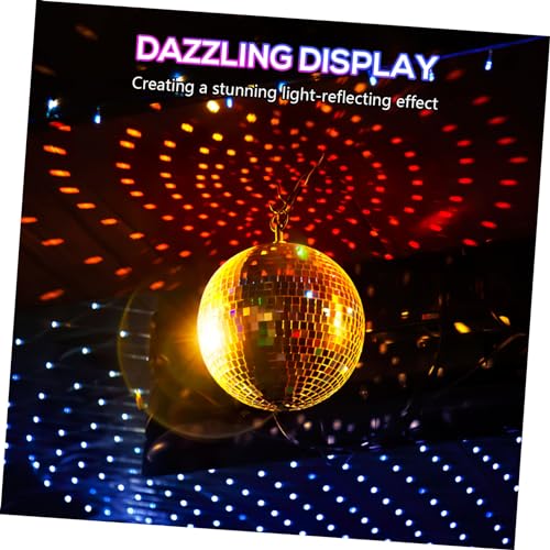 Disco espejado BESTonZON, 1 unidad, con gancho para colgar, acabado plateado brillante, para decoración de fiestas, bodas, KTV y eventos miniatura 3