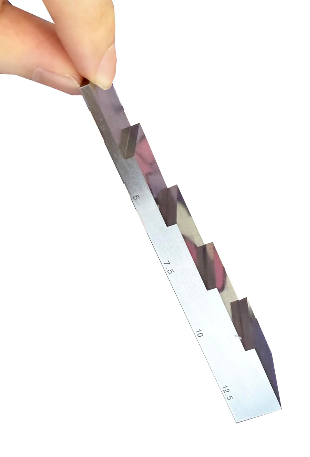 Calibration Blocks 5 Step 2.5mm 5.0mm 7.5mm 10mm 12.5mm 5 Step 1018 Carbon Calibration Test Block for Thickness and Linearity Calibration