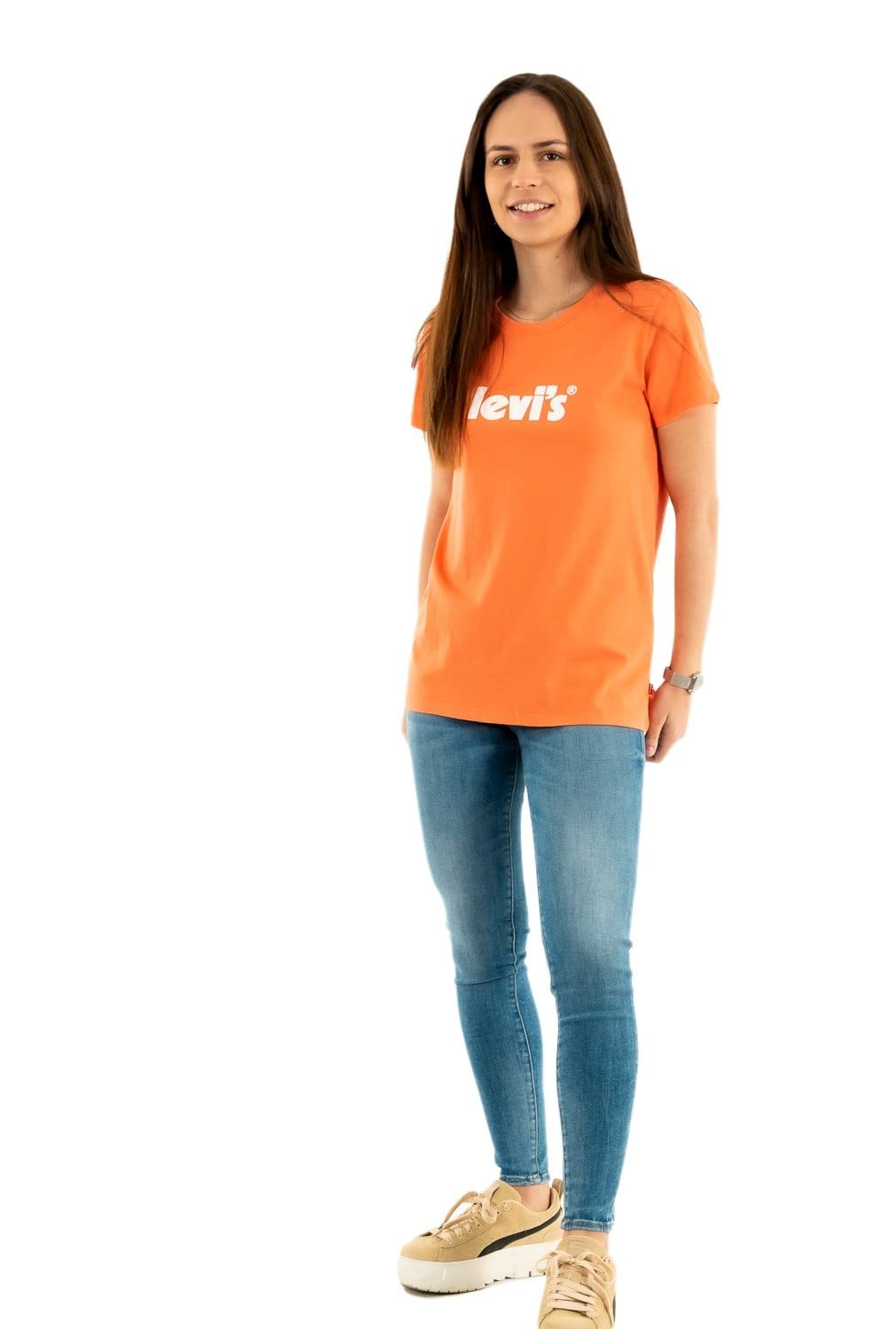 Levi's Damen The Perfect Tee T-Shirt,Persimmon,M