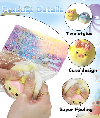 Image of Squishy Toy, Taba Squishy, Squishy Biscuit Squishy Fidget Toys Fufu Taba Stress Ball Squeeze Toys Anxiety Relief for Women /Men Stocking Fillers Birthday Gifts163 (Yellow)