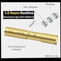 Vista 5 de GOTICAL Calibre 410 Punto Rojo Laser Bore Sighter Laser Trainer Bullet Disparo Simulación Alcance Caza para Cartucho de Rifle Punto Rojo Puntos