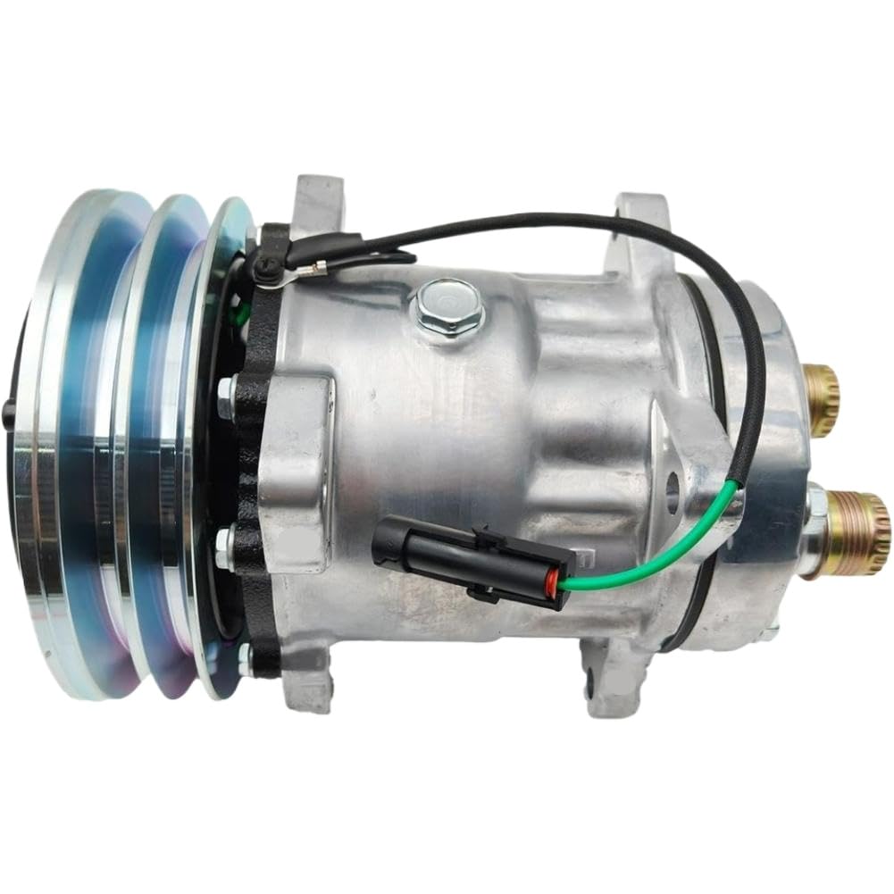 Kqggtxqzb Onecolor 24V Sd7h15 Ac Compressor 86983967 Compatible With Holland Loader Lw130.b W110tc W110 Lw110.b W130