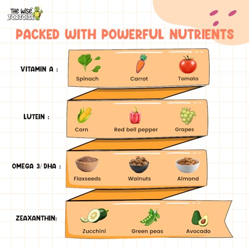 Image of Visionary Eye & Brain Health Gummies for Kids (5-15 Yrs) | DHA + Lutein + Zeaxanthin for Daily Focus, Vision & Memory | 30 Gummies | Natural Olympic Orange Flavour | The Wise Tortoise