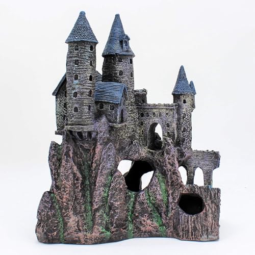 Penn-Plax Castle Aquarium-Dekoration, handbemalt mit realistischen Details, über 36,7 cm hoch, Teil B, 12.8 x 14.8 Inch – Bild 5