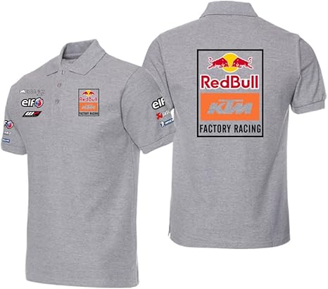 Amazon Co Jp レッドブルredbullktmライディングスーツmotogpバイク愛好家夏半袖tシャツポロシャツメンズ M アッシュ 服 ファッション小物