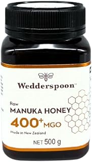 Wedderspoon Raw Manuka Honey 400 MGO - Pure, Unpasteurised, Non-GMO, Halal, BPA-Free Packaging, Kfactor Rated, Third-Party Lab Tested, Traceable to the Hive (500g)