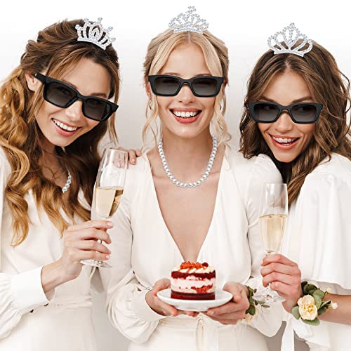 Jutom 36 Pcs 1920s Themed Party Set Vintage Sunglasses Crowns Princess Tiaras Necklaces Flapper Accessories for Breakfast Birthday Bachelorette Gatsby Party Cosplay Halloween Decoration — view 3