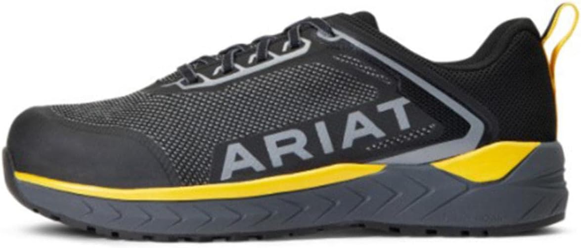 Ariat Mens Outpace™ SD Composite Toe Safety Shoe Charcoal/Blazing Yellow 9.5