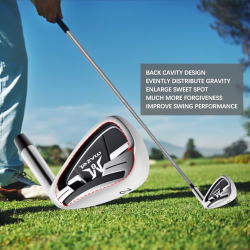 MAZEL WM-X3 Golf Single Iron Club 1,2,3, 4,5,6,7,8,9, P, S,Premium Stainless Steel Shaft, CNC Milled Face for More Spin (Silver, Single 5 Iron) - Image 3