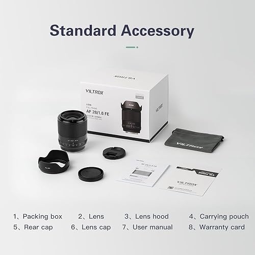 Miniatura 7 de VILTROX AF 28mm F1.8 FE Full Frame Lens for Sony E-Mount Camera,Large Aperture Wide Angle Auto Focus Lens for Sony a7 a7R a7C a7II a7RII a7SII