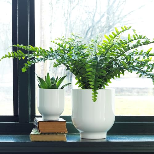 Pot de fleurs 15 cm ProTuning DRÖMSK blanc pour éviter les taches
