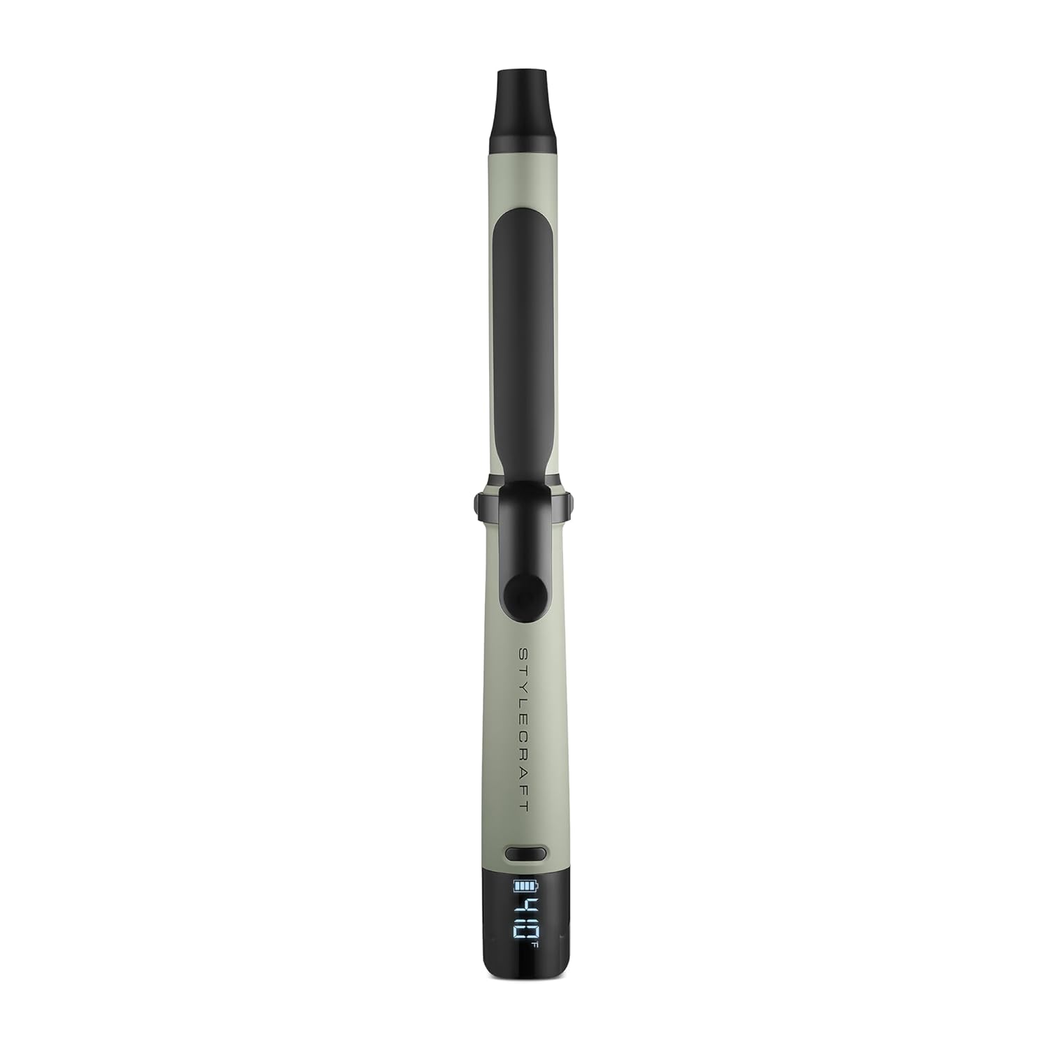 Stylecraft Sage Collection Cordless Curling Iron 1 Tourmaline and Nano-Silver-Coated Ceramic Barrel With Removable Clamp for Curls and