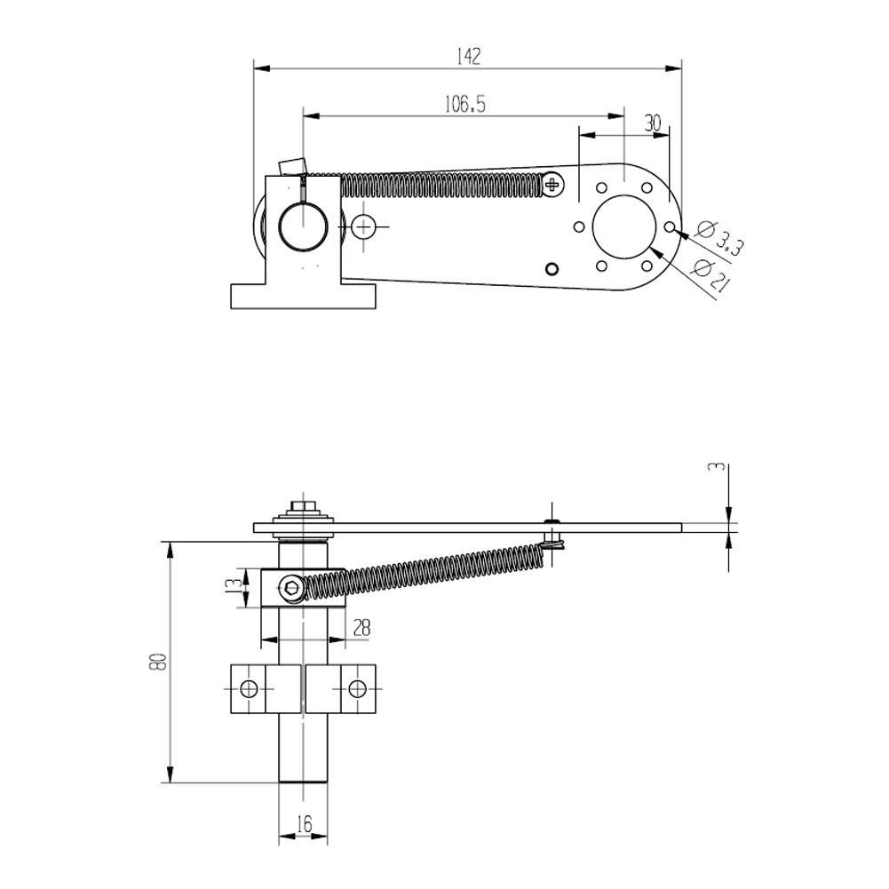 Support Encodeur Alliage Aluminium Antidérapant Réglable Montage Arbre 38mm OD 6mm Fixation Rotative