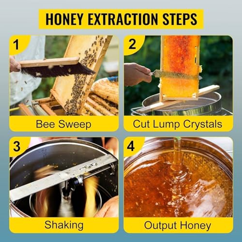 Extrator elétrico de mel, separador de extrator de abelha de aço inoxidável com moldura 2/3/4, máqui
