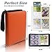 400 Pockets TONESPAC Card Binder Carrying Holder Compatible with Trading Cards Binder, Coupon Organizer Baseball Card Sleeves, Sports Cards (Orange)