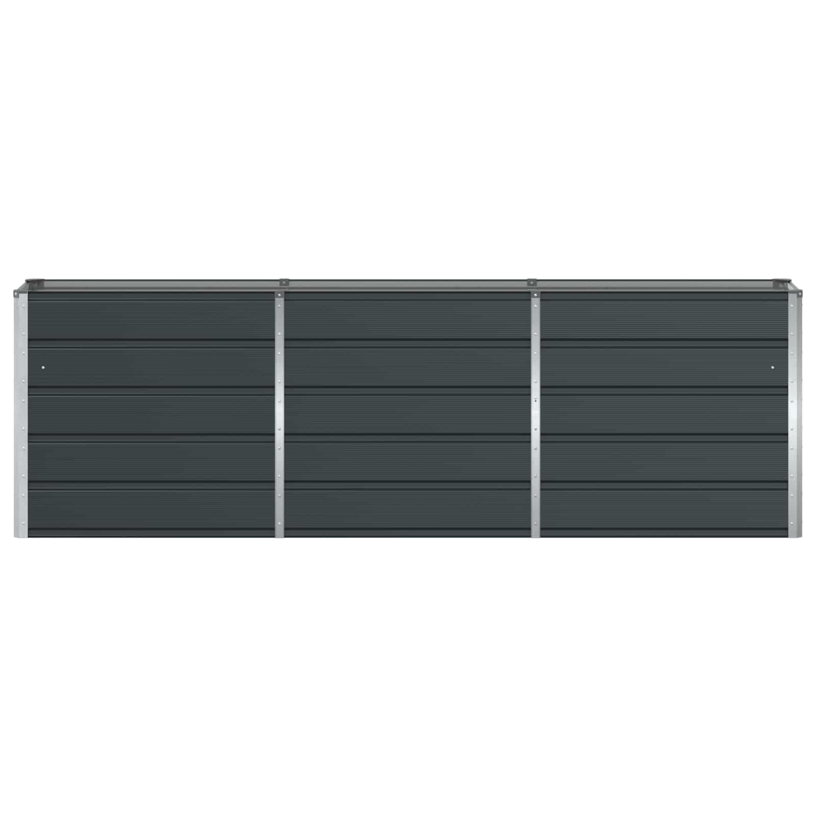 Pflanzkübel Anthrazit 240 x 40 x 75 cm - Großer Übertopf aus Stahl für Garten und Terrasse - Modernes Pflanzgefäß für Außen und Innen - Robustes Hochbeet Design