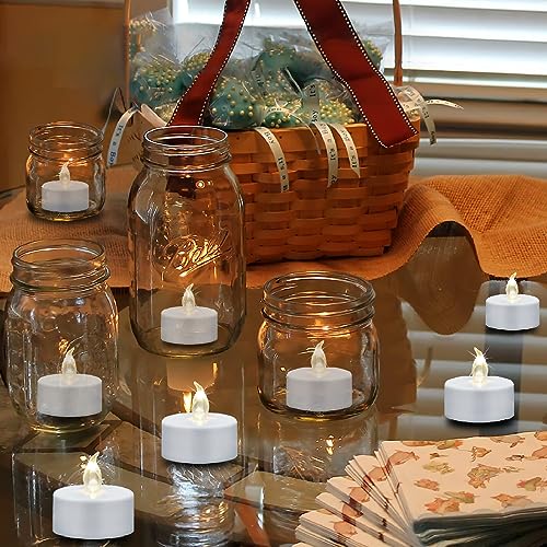Image of Flameless Led Tea Lights Candles with Remote and Timer,12Pack Battery Operated Electric Candle,Bright Flickering Votive Tealight,Last 400+Hours,for Weddings Holiday Party Decor (Warm White)