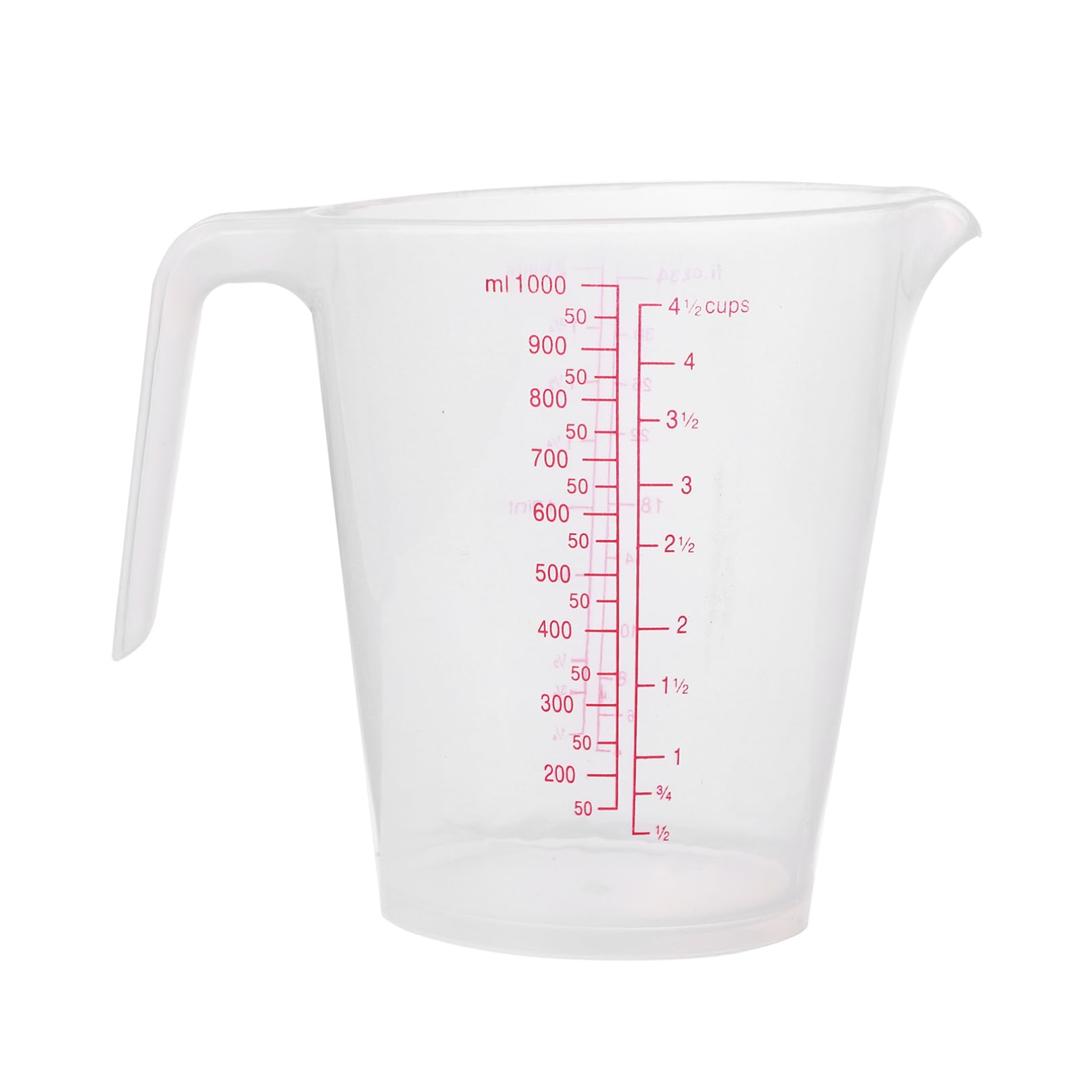 YiZYiF Measuring Cup 250ml 500ml 1000ml Plastic Measuring Jug Graduated Cup Pitcher with Scale Clear Mixing Cup Laboratory Kitchen Tool Clear C 1000ML